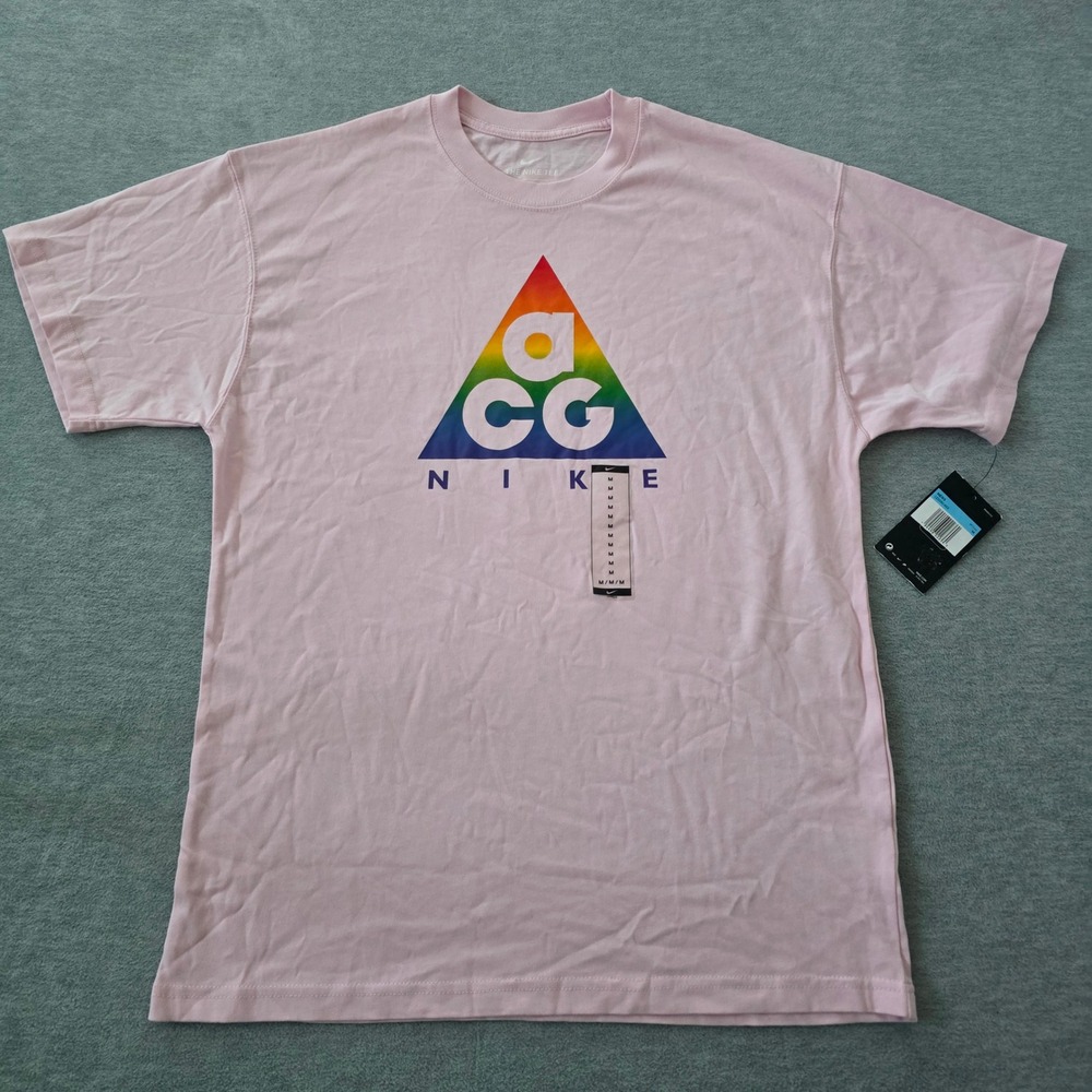 Nike ACG Be True Pride Graphic T-Shirt Pink Rainbow CZ0090-663 Mens Medium NEW